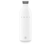 SMEG x 24Bottles Lightweight and Leakproof Urban Bottle, Stainless Steel, 50’s Style,1L, White, WBF02WH