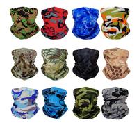 SMEHCF 12 Cooling Neck Gaiters Multipurpose Bandanas for Women Men Headband Balaclava Hair Head Scarf Face Half Mask Camouflage Python Blue Brown Army Green Desert Yellow Gray Red Orange Digital Camo