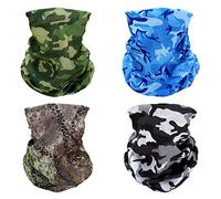 SMEHCF 4 Camo Headband Bandana Balaclava Half Face Mask Shield Head Hair Scarf Neck Gaiter Hat Multipurpose For WoMen Men Breathable Reusable Washable Brown Blue Green Black White Forest