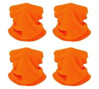 SMEHCF 4 Multipurpose Neck Gaiter Neck Warmer Scarf Face Half Mask for Women Men Skiing Fishing Hiking Cycling Motorcycle Breathable Washable Wind-poof Orange