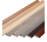 SMELEDFCFK Aluminum Staircase Step Edge Protector 3/4/5ft Stair Nose Molding L-Shaped Stair Nosing Edge Trim Wood Grain Step Edge Trim -Easy To Install(Red teak,L 150CM/60/5ft)