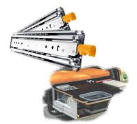 SMELEDFCFK Locking Drawer Slides 12 16 18 20 28 30 36 40 48 50 56 60inch Full Extension Drawer Slides Tool Box Runners Tracks Glides Heavy Duty Drawer Rails(1350mm(54in))