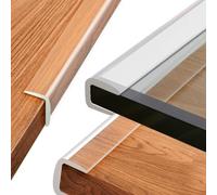 SMELEDFCFK Transparent U Channel Edge Protectors For Glass Edge, Edge Banding 16.4ft Edge Trim Molding, Clear Sealing Strip Fit 0.5-26mm Furniture Edge(Wide 0.5-1.5mm)