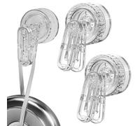 SMELEYOU 2-Pack Clear Suction Cup Clips No-Tool Hanging Solution Strong Hold for Smooth Surfaces in Kitchen and Bathroom