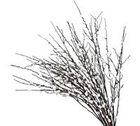 SMELEYOU 4 Bundles Artificial Pussy Willow Branches 31.5 In Long Realistic Pussywillows with White Flowers DIY Decorative Dried Pussy Willow Branches ideal for Home Vases Wedding Photography Prop