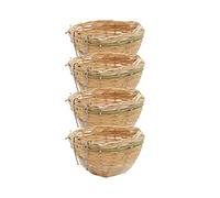 SMELEYOU 4Pcs Handwoven Nest Cage House Hatching Breeding Cave for Parrot Canary Cockatiel Other Birds