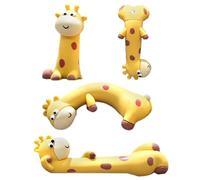 SMELEYOU 4Pcs Monitor Decor Desk Giraffe Figurine Set Epoxy Resin Cute Giraffe Computer Monitor Decor Mini Desk Ornaments for Vehicle & Office