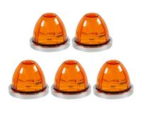 SMELEYOU 5Pcs Watermelon Lights for Semi Truck, 3.7-Inch LED Marker Lights with IP65 Waterproof, 12V-24V ABS Housing for Vehicles Yellow