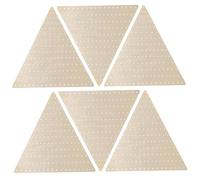 SMELEYOU 6Pcs Wreath Boards Unfinished Wooden Triangle Wreath Frame with Holes Decorative DIY Hanging Floral Hoop for Christmas Home Door and Wall Decor