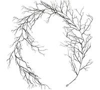 SMELEYOU Branch Garland 69inch Realistic Dead Twig Garland Gothic Bleak Halloween DIY Decorative PE Black for Front Door Mantel Wall