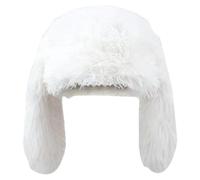 SMELEYOU Bunny Hat for Women Girls Kawaii Cute Y2k Long Floppy Bunny Ears Cute Beanie Fluffy Warm Winter Fuzzy Hat White