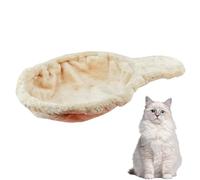 SMELEYOU Cat Hammock Spoon-shape Large Cat Tree Hammock Soft Winter Cat Tree Replacement Parts Washable Easy to Install Cat Tree Attachments Beige