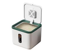 SMELEYOU Cereal Storage Containers Rice Container Airtight Dry Food Storage Container 10L Rice Bin Cereal Dispenser Box for Beans Flour Pet Food