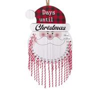 SMELEYOU Christmas Decorations Christmas Advent Calendar 2023 24 Days Wooden Advent Calendar with 24pcs Candy Cane Hanging Reusable Santa Claus 2023 for Home Wall Decor