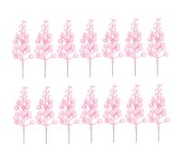 SMELEYOU Christmas Picks 14PCS 22cm 15-Branches Glitter Berries Stems Christmas Tree Topper Artificial Berries Pastel Christmas Decorations for Christmas Wreath Making Supplies Style 1