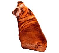 SMELEYOU Dog Shaped Pillow 3D Simulation Realistic Dog Pillow 20 Inch Poor English Bulldog Cute Stuffed Animal ideal for Home Bed Sofa Home Decor Birthday Gift