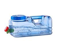 SMELEYOU Flat Square Water Container with Tap 10L Portable Plastic Camping Water Bucket with Faucet Drink Water Carrier for Camping Hiking Water Storage
