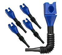 SMELEYOU Flexible 5PCS Blue Plastic Car Funnel Set for Oil Change, Fuel, Diesel, Petrol and Gasoline Transfer