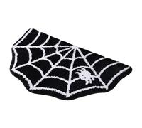SMELEYOU Halloween Bath Mat 16x24in Scary Spider Web Rug Soft Non-slip Gothic Rug Absorbent Non-shedding Decorative Halloween ideal for Home, Office, Party