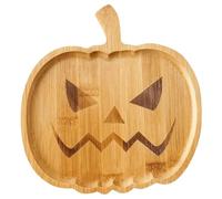 SMELEYOU Halloween Decorations Serving Dishes Wooden Serving Platter Halloween Serving Tray Charcuterie Board Spooky Pumpkin Decorative Serving Dish Grazing Board Platter for Halloween Party Decor