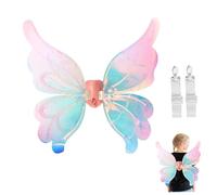 SMELEYOU Light UpWings Auto Waving Light Up with LED and Music Butterfly Wing Fairy Costume Accessory ideal for Adult Kid Fancy Dress Up Perform Take Photo No Battery