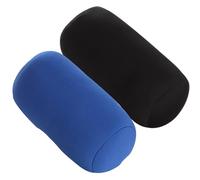 SMELEYOU Microbead Pillow 2 Pcs Squish Pillow with Microbead Cylinde Neck Pillows Arm Back Support Roll Bolster Pillow for Plane Car Travel Recliner Sleeping,Home Accessories
