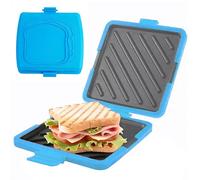 SMELEYOU Microwave Toastie Sandwich Maker Silicone Microwavable Toastie Maker for Home, No Electricity Wireless(Blue)