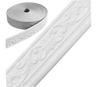 SMELEYOU Molding Trim 1 Roll 33ft Peel and Stick Trim Molding Self-adhesive Wall Trim DIY Bendable Tailorable Decorative Wall Molding for Living Room