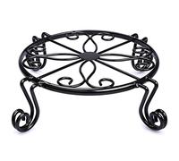 SMELEYOU Plant Stands, Black Plant Stand for Flower Pot Potted Holder Indoor Outdoor Metal Rustproof Iron Garden Container Round Supports Rack for Planter Stand Outdoor