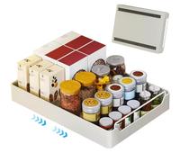 SMELEYOU Pull Out Cabinet Organiser Slide Out Drawers with Adhesive Nano Film Pull Out Kitchen Storage Heavy Duty Silent Adhesive Slide Out Cabinet Organiser for Cabinets Kitchen Living Room 30CM