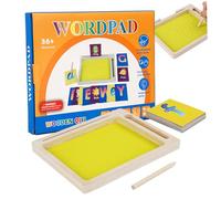 SMELEYOU Sand Tray ideal for Kids 3+ Wooden Sand Tray ideal for Kids with Sensory and Sensory Letters Numbers for Classroom Educational Activity Trays for