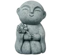 SMELEYOU Small Buddha Statue Minimalist Resin Buddhist Statue for Home Decor Zen Meditation Desktop Ornament for Shelf Office Or Garden
