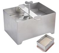 SMELEYOU Tofu Press Stainless Steel Tofu Presses Adjustable Paneer Maker with Drain Hole and Drip Tray 6.3x4.7x3.5 Inch Cheese Press ideal for Home Making 1kg