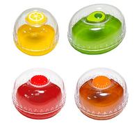 SMELEYOU Vegetable Savers ideal for Home Refrigerator 4Pcs/Set Sealed Fresh Keeping Onion Keeper with Clear Lid Food Grade Lemon Saver Washable Reusable Tomato Avocado Saver ideal for Home Kitchen