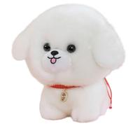 SMELEYOU White Dog Stuffed Animal Super Soft Puppy Stuffed Toy Cuddly Realistic Bichon Frise Plushie for Kids Adults 8 Inch