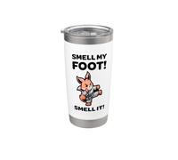 Smell My Foot! Smell It! Funny Karate Cute Fox Animal Stainless Steel Insulated Tumbler