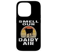 Smell Our Dairy Air Funny Farmer Farming Cattle Cow Retro Case for iPhone 14 Pro