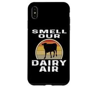 Smell Our Dairy Air Funny Farmer Farming Cattle Cow Retro Case for iPhone XS Max