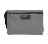 Smell Proof Bag, 11.8 X 7.9in Lockable Odor Proof Stash Bag Smell Odor Case Container Money Safe Organizer Storage Bag with Combination Lock for Travel (Gray)