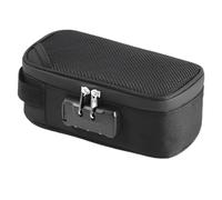 Smell Proof Bag with Combination Lock, 21x8x11cm Small Lockable Bag Odor Proof Container for Travel Storage, Discreet Black Stash Bag, Small Travel Storage and Bank Deposits for Privacy Items