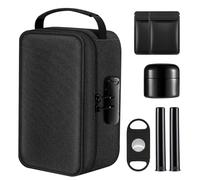 Smell Proof Bag with Lock, Smell Proof Container Stash Box with Accessories, Activated Carbon Lining (Black)