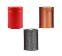 Smell Proof Container Set, Mini Airtight Coffee Container Aluminium, Portable Vacuum Storage Jar, Small Metal Travel Containers for Tea, Sugar, Spices (3 Pack 60ml)