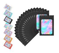 Smell Proof Grip 100P Black Foil Pouch Zip Lock Bags, 7 * 10cm/2.8 * 3.9" Resealable Odor Proof Bags for Kitchen Food Storage, Seed, Jewelry