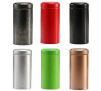 Smell Proof Jar Storage Set of 6 - Airtight Aluminum smell Proof Container, Mini Sealed Metal Canisters for Tea, Coffee, Herbs, Spices - Durable & Portable Travel Jars