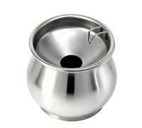 Smell-Proof Stainless Steel Ashtray with Lid - Large Windproof Ash Tray for Cigarettes - Gourd Style Smokeless Odor Trap for Home, Office & Patio - Anti-Spill & Self-Extinguishing Metal Ash Holder