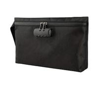Smell Proof Stash Bag with Password Lock Smell Isolation Bags Waterproof Pipe Sealing Bag Travel Storage Organizer(Black)