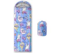 Smell Sunshine Kids Sleeping Bag for Boys Girls,Cat Gamepad Print-Lightweight Warm Portable Outdoor Indoor-Waterproof Cold Weather Resistant Sleeping Bag for Camping Hiking(Gamepad)