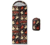 Smell Sunshine Kids Sleeping Bag for Boys Girls,Cowboy Print-Lightweight Warm Portable Outdoor Indoor-Waterproof Cold Weather Resistant Sleeping Bag for Camping Hiking(Cowboy)