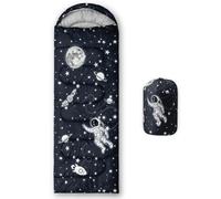Smell Sunshine Kids Sleeping Bag for Boys Girls,Rocket Astronaut Moon Print-Lightweight Warm Portable Outdoor Indoor-Waterproof Cold Weather Resistant Sleeping Bag for Camping Hiking(Rocket)