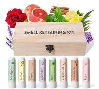Smell Training Kit for Loss of Smell - Natural Smell Retraining Kit for Anosmia and Sense of Smell Support - 8 Essential Oils Therapy, Olfactory Training with Lemon, Clove, Eucalyptus, and Rose